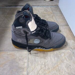 Jordan Gray and Black Athletic Shoes